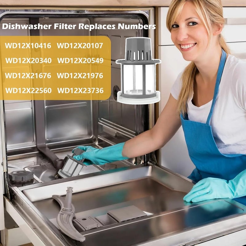 Sthovd WD49X24057 Dishwasher Ultra Fine Filter Kit Replacement for GE Dishwasher Filter WD12X10416 WD12X20107 WD12X21976 WD12X22560 WD12X23736 WD12X20340 WD12X21676 WD12X20549 - Image 4